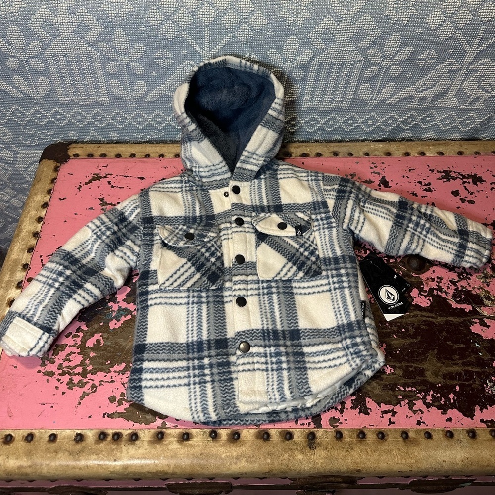 VOLCOM plaid flannel Toddler coat sz 2T - NWT